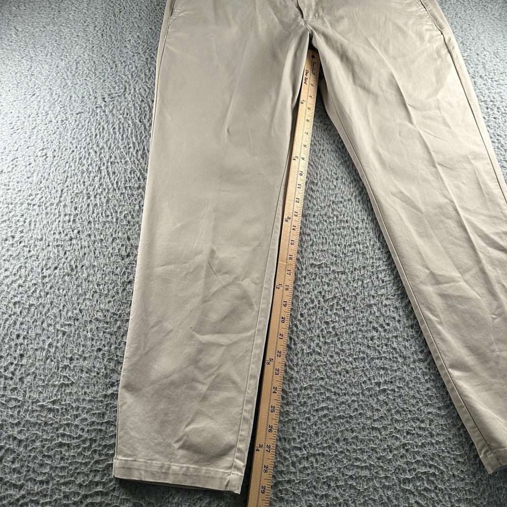 Perk Chino Pants Mens 36x30 Slim Fit Stretch Khaki Beige Flat Front Casual - Picture 7 of 12